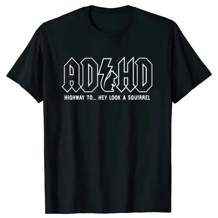 Nouveauté 2026 T-shirt Homme Amusant pour l'ADHD