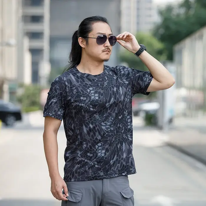 T-shirt tactique à séchage rapide pour hommes