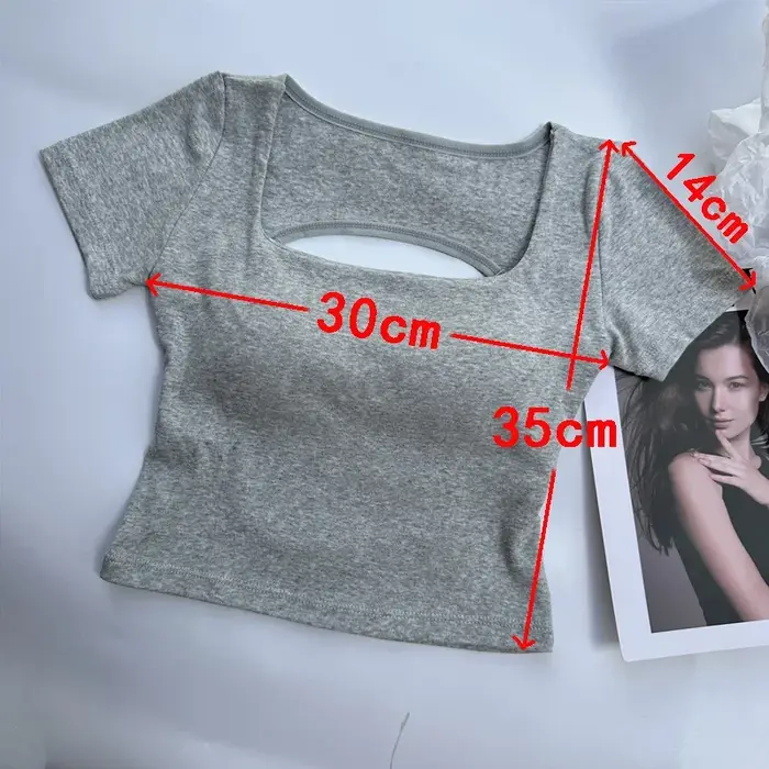 Crop top dos nu à col carré pour femme