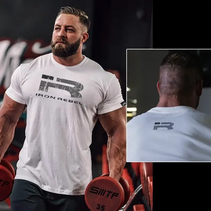 T-shirt de sport pour homme à manches courtes, coupe ajustée, avec resserrement aux poignets et épau