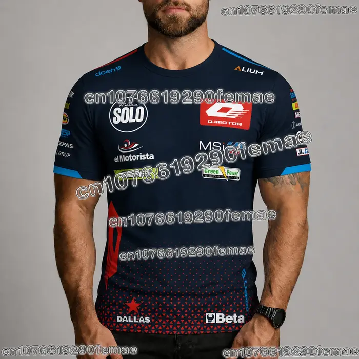 T-shirt Moto2 QJ MOTOR Racing Team, à manches courtes, pour l'été, pour les fans de la compétition a