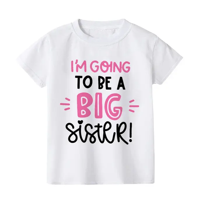 T-shirt «I'm Going To Be A Big Adjust» pour filles, vêtement pour annonce de bébé, couleur arc-en-ci