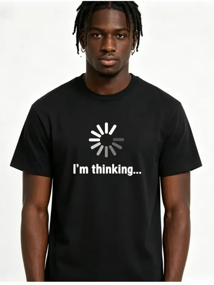 T-shirt pour homme de haute qualité, imprimé drôle « I'm Thinking », décontracté, ample, streetwear,