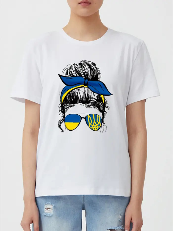 T-Shirt à manches tombantes pour filles, en coton, décontracté, avec motif imprimé, mode mon pays