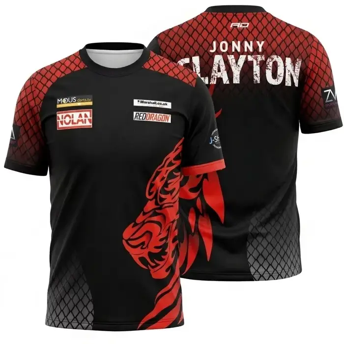 T-shirt de sport pour homme et enfant Jonny Clayton The Ferret Edition Darts
