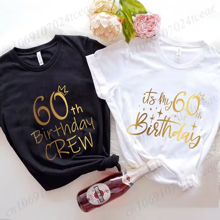 T-shirt à manches courtes It's My 60th Birthday pour femme