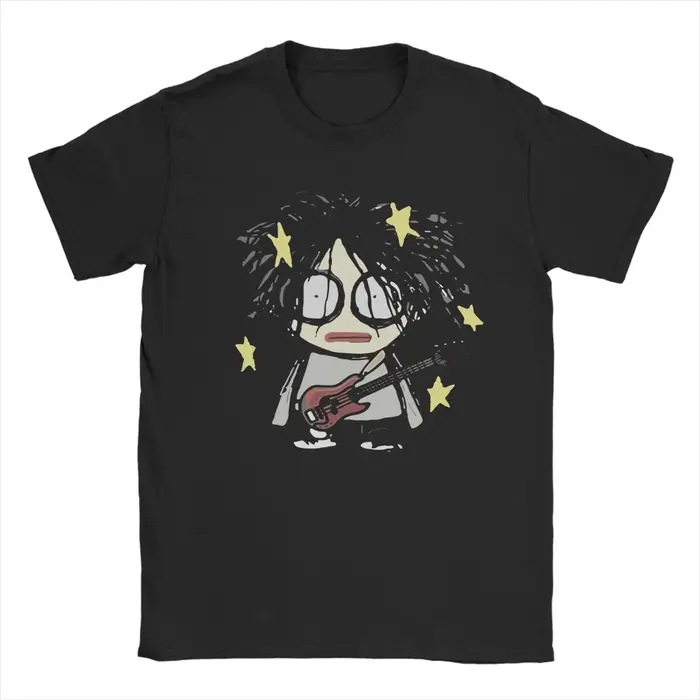 T-shirt manches courtes col rond pour homme, 100% coton, mignon, Robert Smith, Vintage The Cures