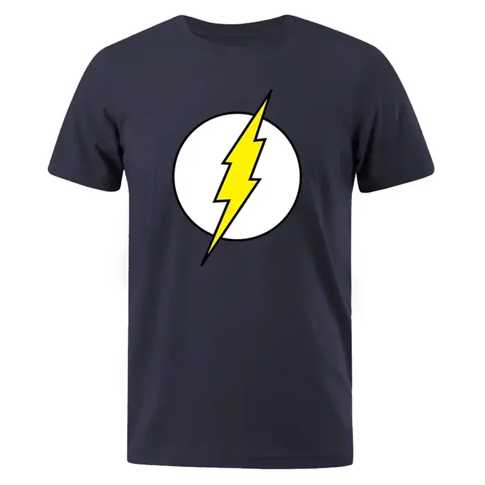 T-SHIRT en coton avec impression de la foudre pour homme