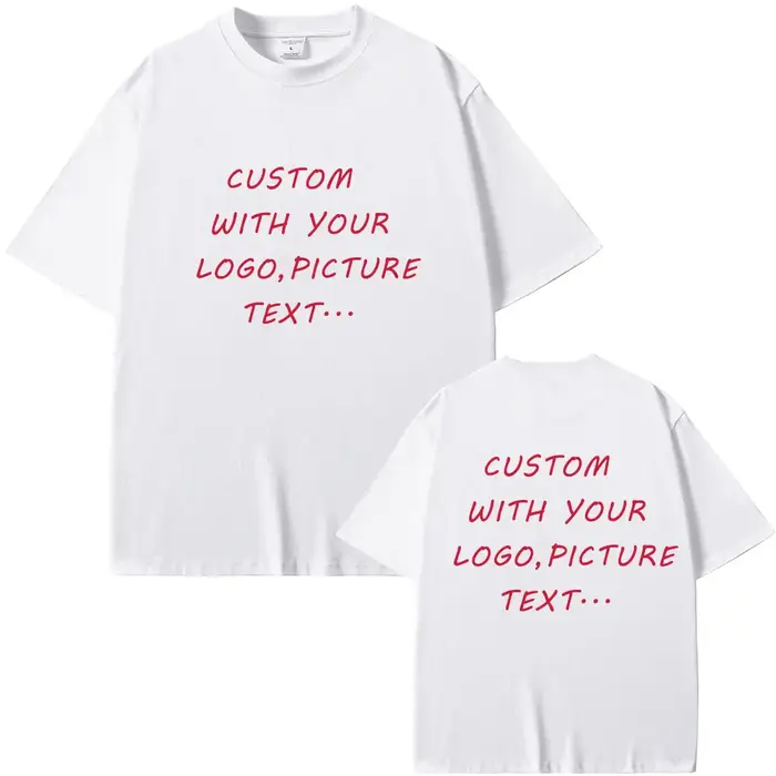 T-Shirt Personnalisé en Pur Coton pour Homme et Femme