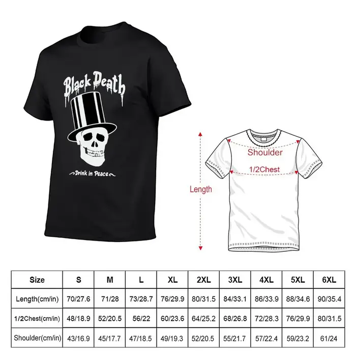 T-shirt surdimensionné avec logo Black Death Vodka pour hommes, impression graphique d'animal microscopique pour garçons, vêtements sublimes