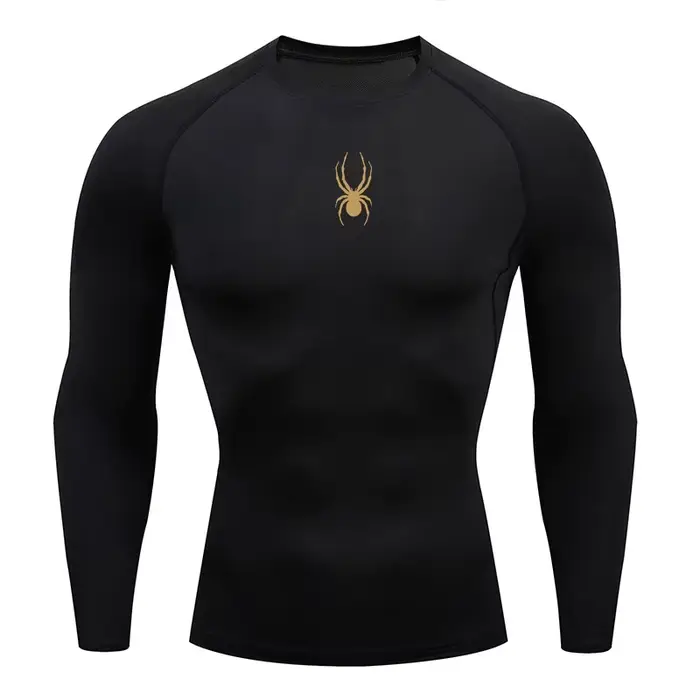T-shirt de fitness à manches longues pour hommes