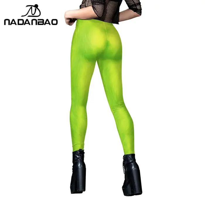 Nadanbao vert vacances fête Leggings femmes taille moyenne collants élastiques pantalon femme Sexy m