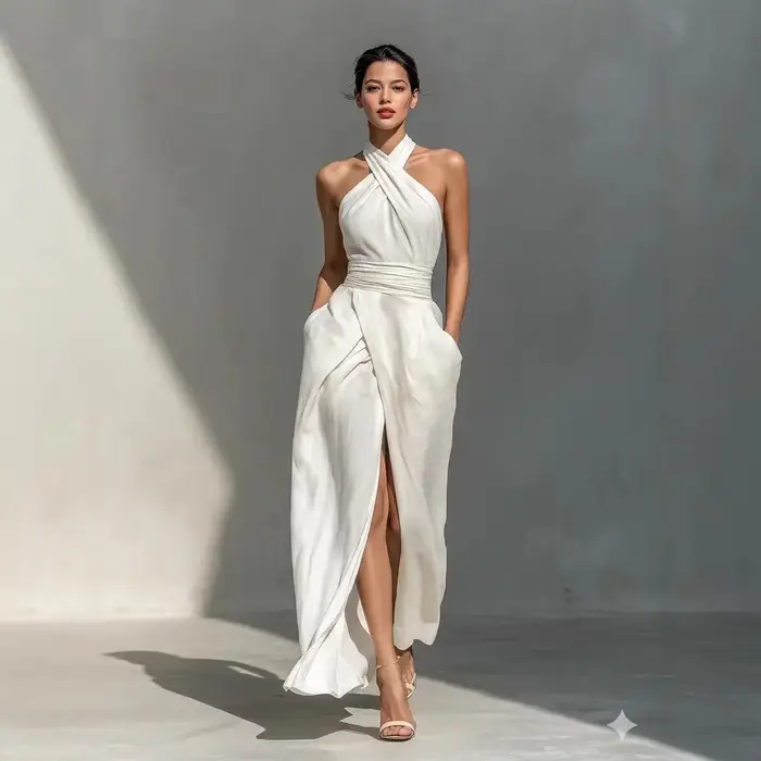 Robe élégante sans manches pour femmes