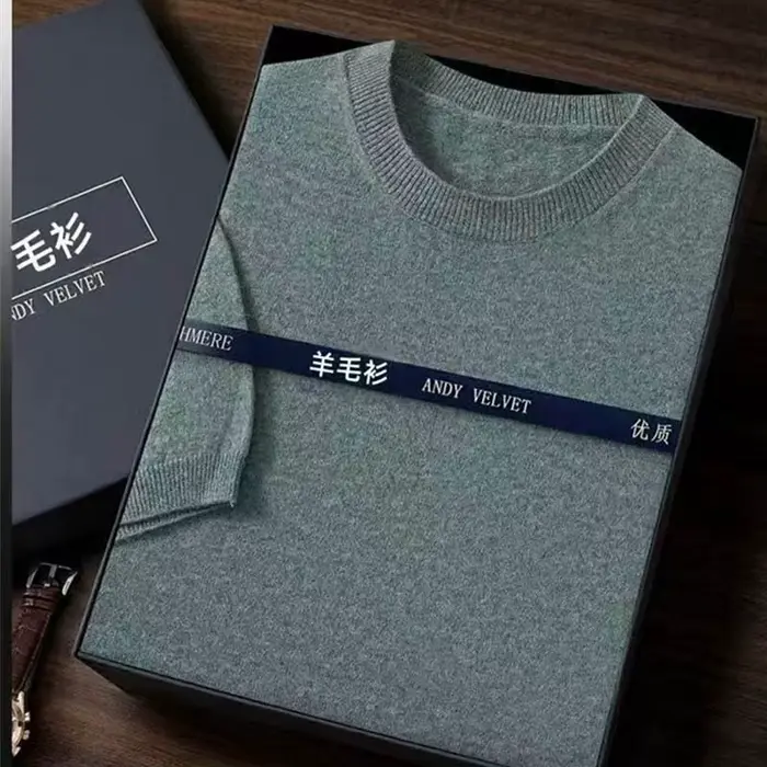 T-shirt en laine de cachemire mérinos super fine pour hommes