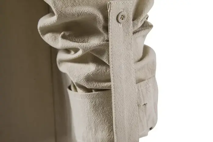 T-shirt en coton et lin à manches longues pour hommes