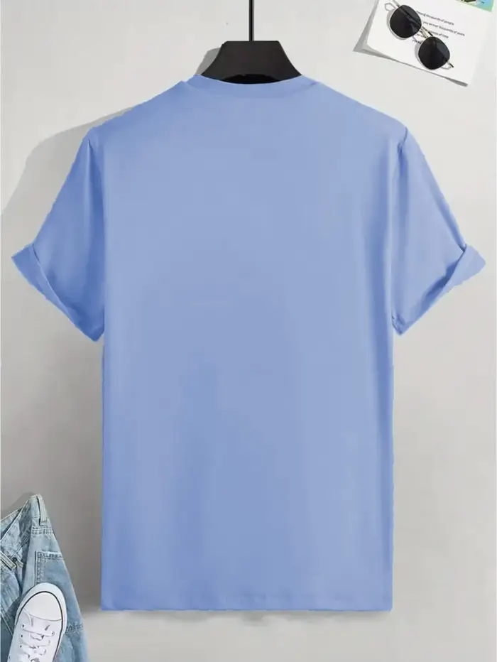 T-shirt imprimé Lettre Barcelone 100% Coton Coupe décontractée d'été Col rond Manches courtes pour Hommes Femmes Enfants