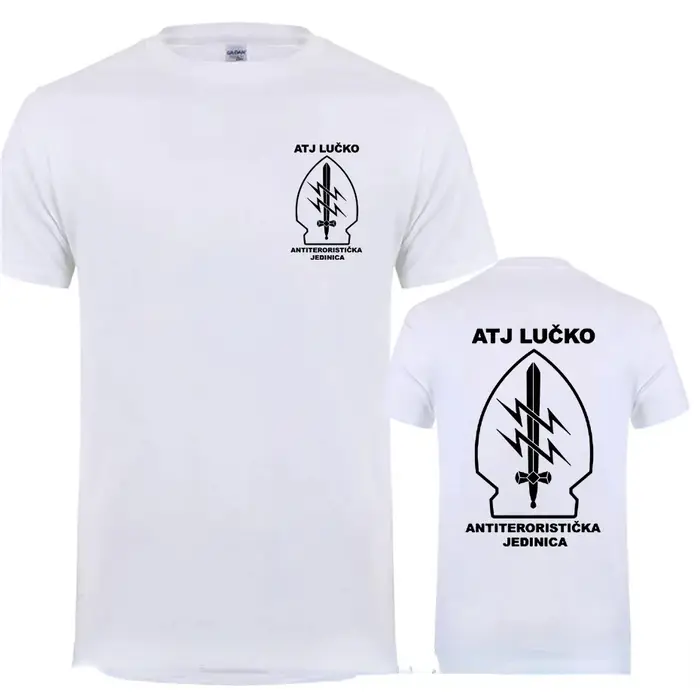 ATJ LUCKO-T-Shirt à Manches Courtes pour Homme, Décontracté, Patinage, Contre le Terrorisme, Unité de Force Spéciale, Été