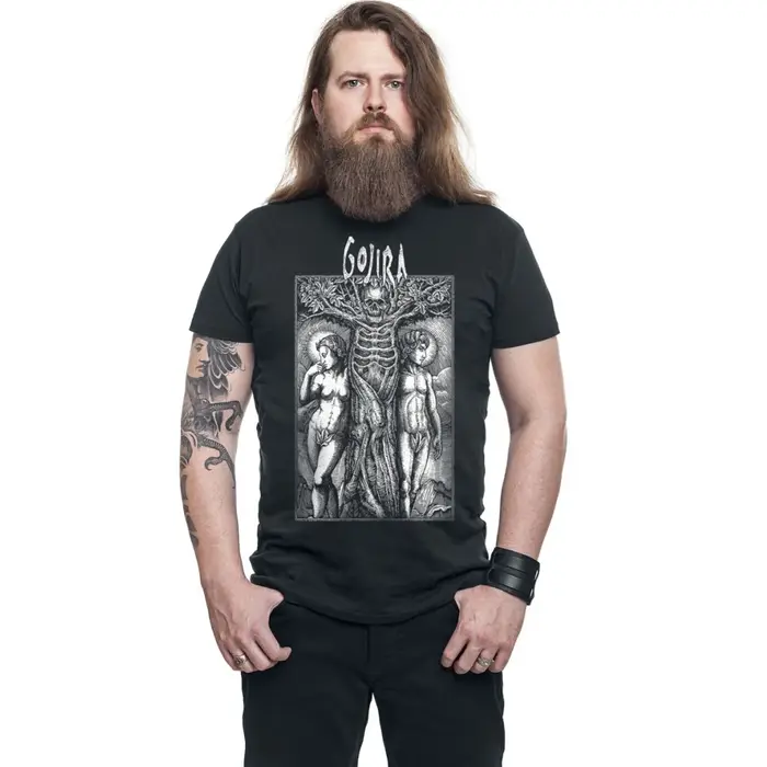 T-shirt en coton graphique Gojira unisexe