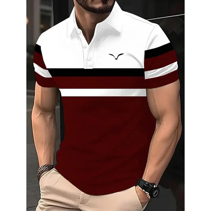 Polo sport décontracté à manches courtes pour homme
