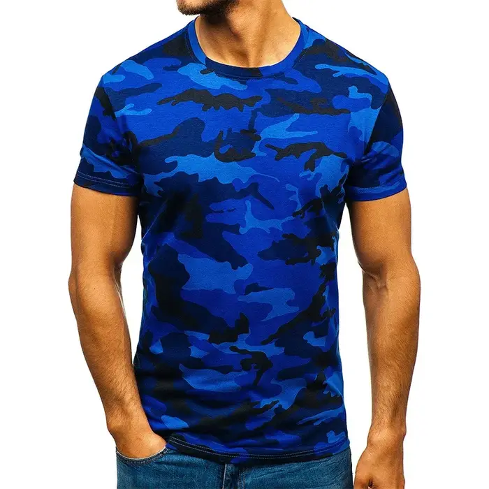 T-shirt camouflage imprimé en 3D, vêtements de rue hip-hop à la mode, T-shirt décontracté à col rond