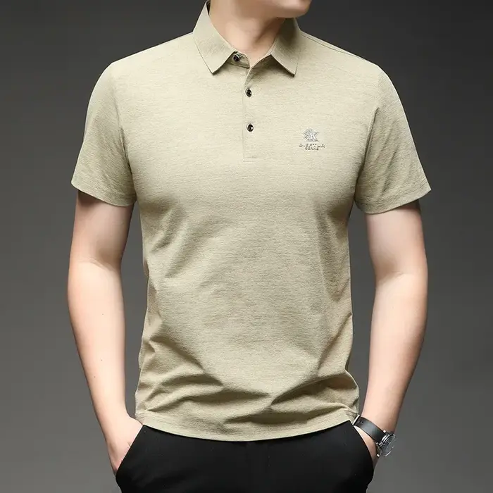 Polo à manches longues pour homme, respirant, avec empiècements en maille, décontracté, pour le bure
