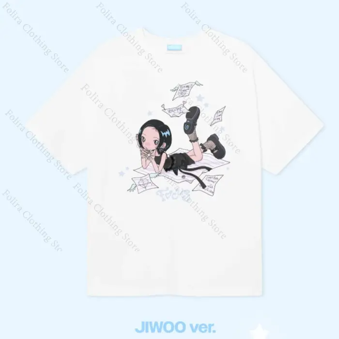2025 Hearts2Hearts Album FOCUS série T-shirt imprimé