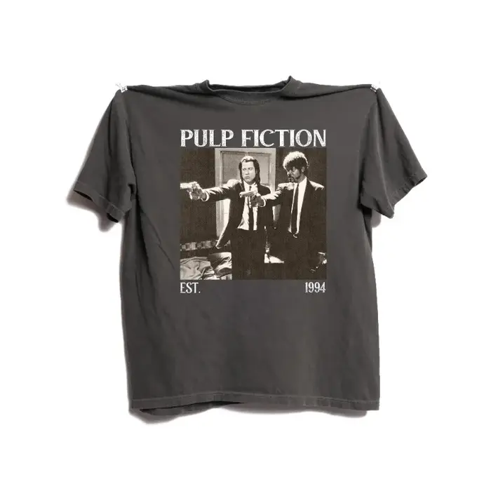 T-shirt à motif imprimé style été de la série de films Quentin Tarantino