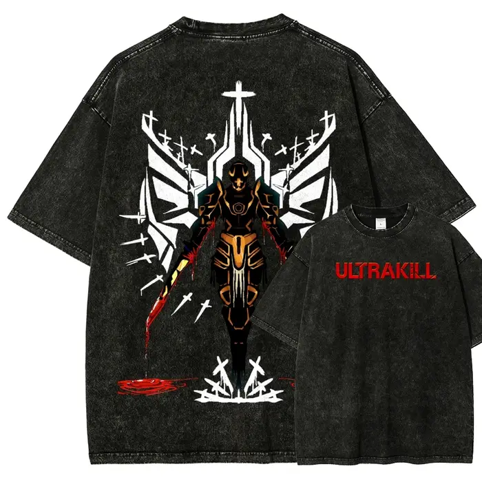 T-shirt délavé modèle Ultrakill