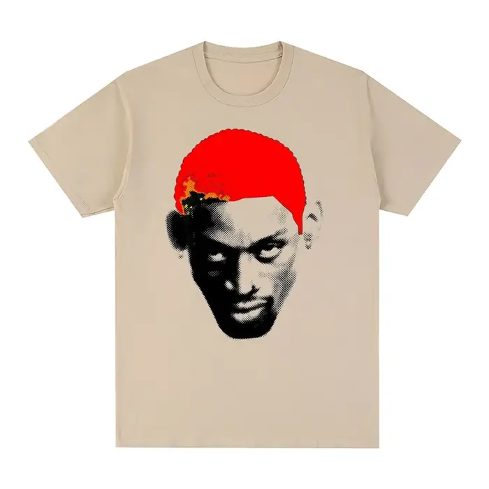 Dennis Rodman Hip Hop Streetwear 90 Rodzilla Vintage T-shirt coton hommes