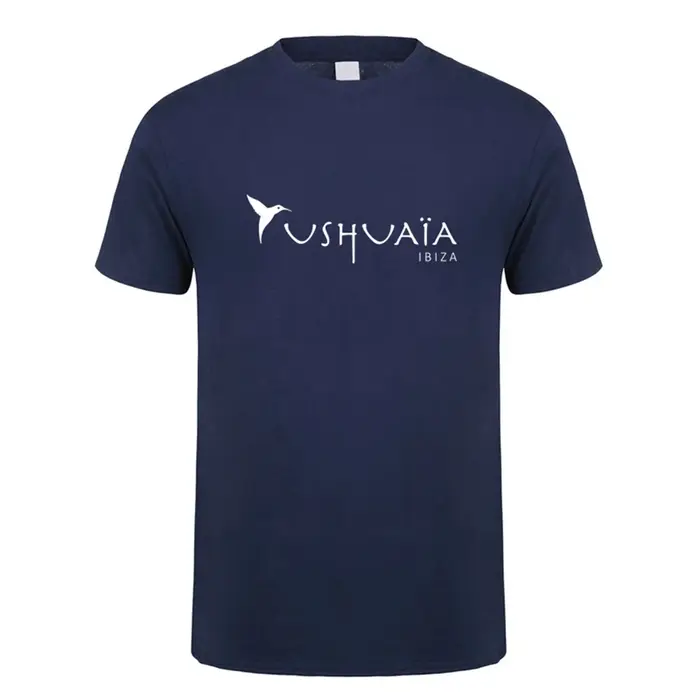 T-shirt Ushuaia Ibiza pour hommes été unisexe à manches courtes coton