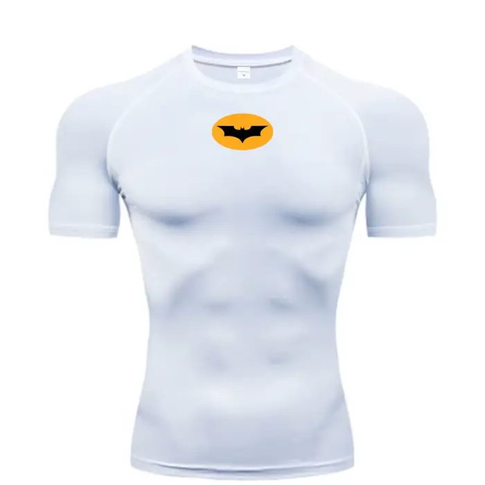 T-shirts de compression à motif chauve-souris pour hommes