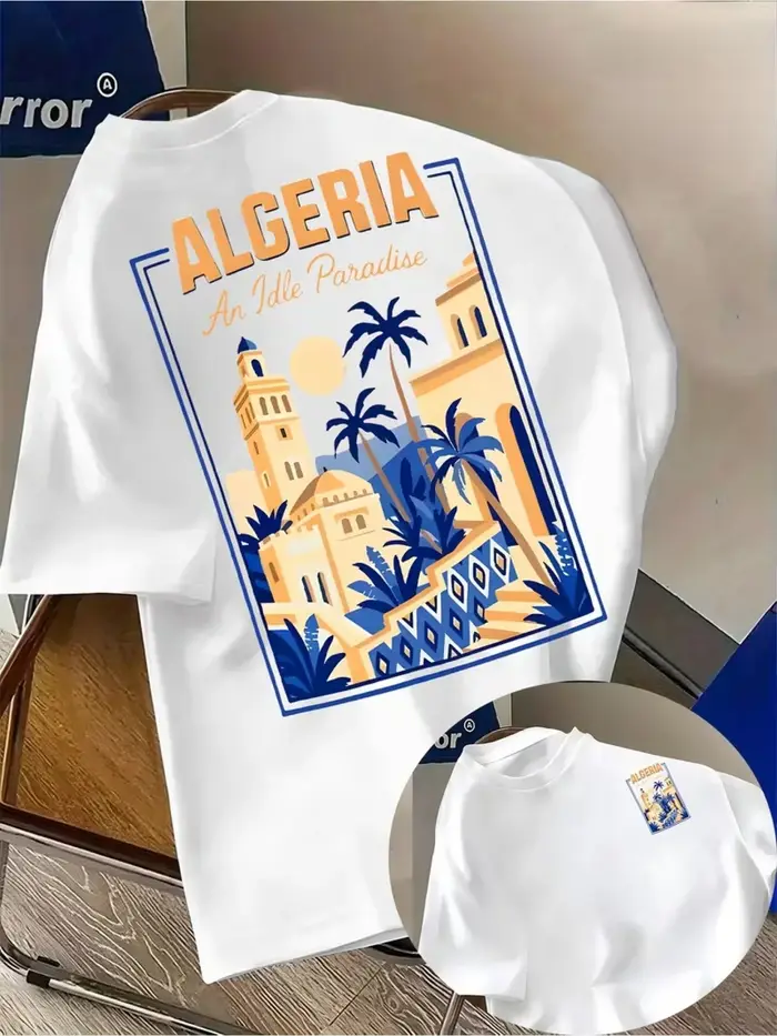 T-shirt de voyage pour hommes Algeria An Idle Paradise