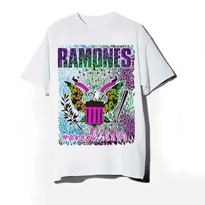 The Ramones - Groupe punk américain légendaire - T-shirt à manches courtes en coton imprimé musique rock