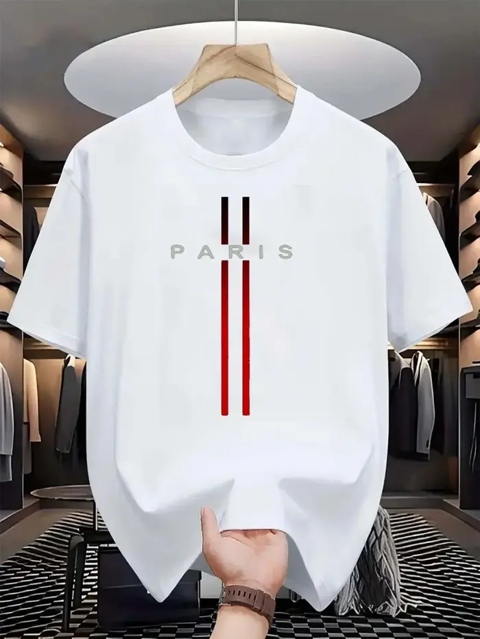 T-shirt col rond pour hommes