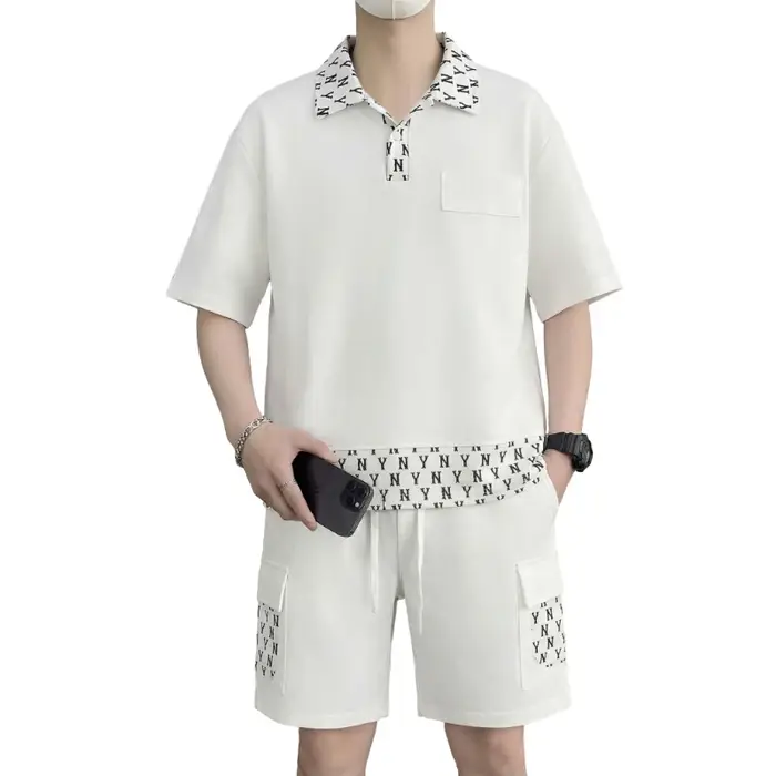 Ensemble T-shirt et short 5 points pour homme – Nouvelle collection été