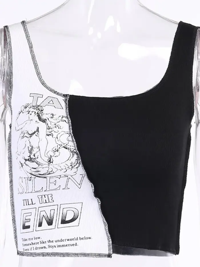 Débardeur en Patchwork Style Punk pour femmes