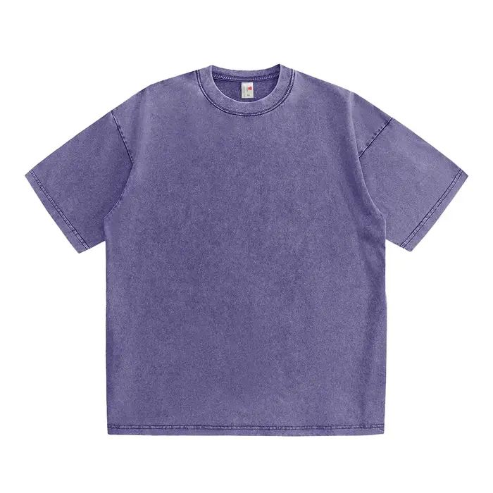 Lavé Vintage violet T-Shirts hommes femmes rue Hip Hop rétro Punk t-shirt Harajuku décontracté coton à manches courtes