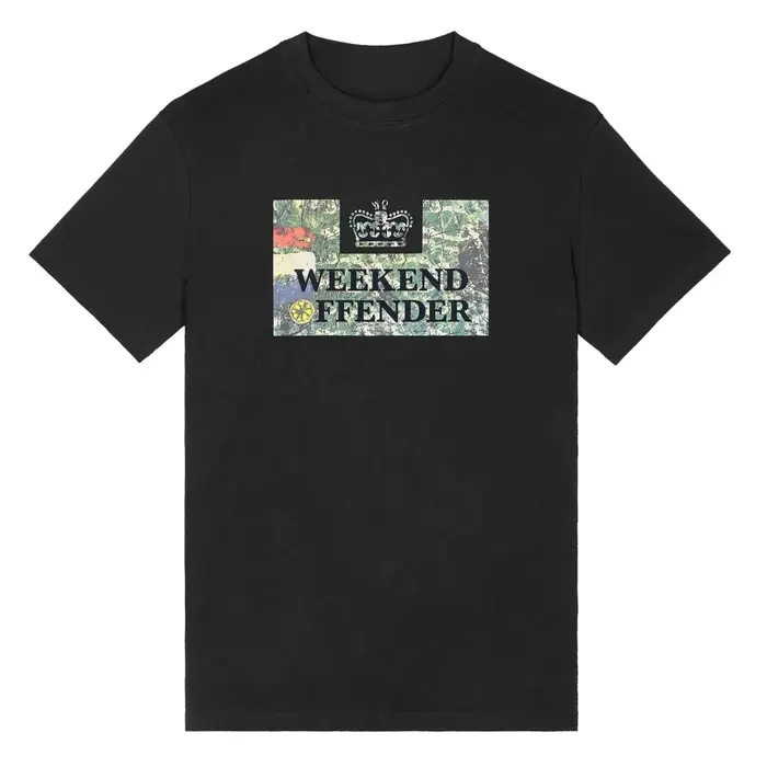Nouveau T-shirt graphique Badman - Weekend Offender Graphic en coton de luxe haut de gamme, style un