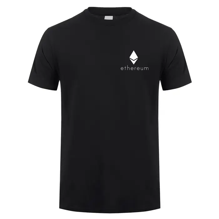 Crypto-monnaie Ethereum t-shirts homme Crypto t-shirt décontracté à manches courtes dessus frais ETH argent