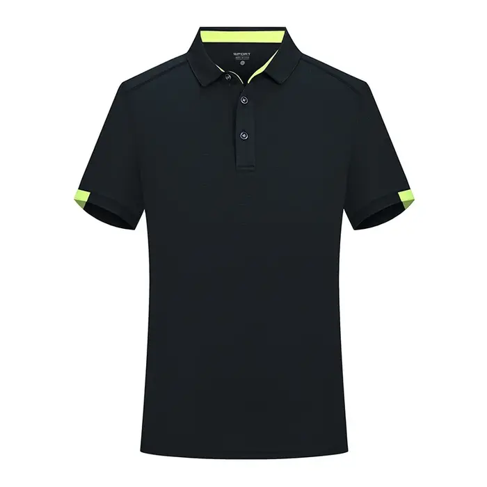 Polo de sport en maille pour hommes et femmes, col à séchage rapide, manches courtes, chemise cultur