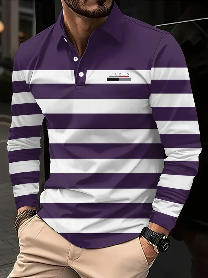 Polo imprimé parisien pour hommes