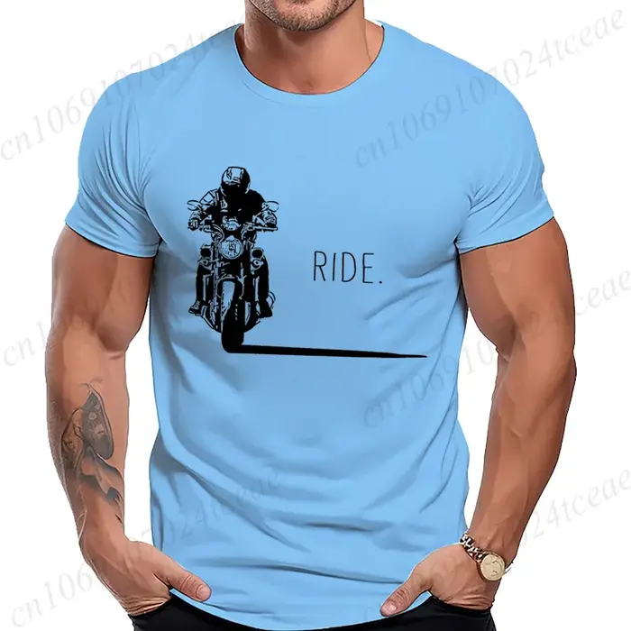 Hommes décontracté moto graphique T-Shirts homme rue été Harajuku t-shirt moto Racer Vintage rétro v