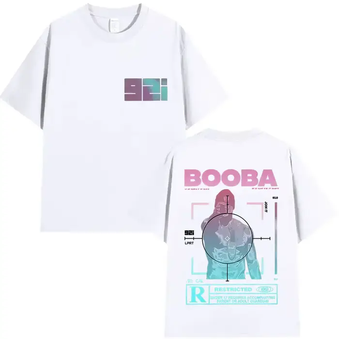 Rappeur BOOBA B2O Tour 2025 t-shirts graphiques hommes Hip Hop gothique à manches courtes T-shirt rétro haute qualité