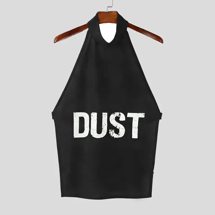INCERUN – débardeurs imprimés pour hommes, sans manches, dos creux, gilets d'été sexy, streetwear, hauts à la mode pour hommes, à lacets