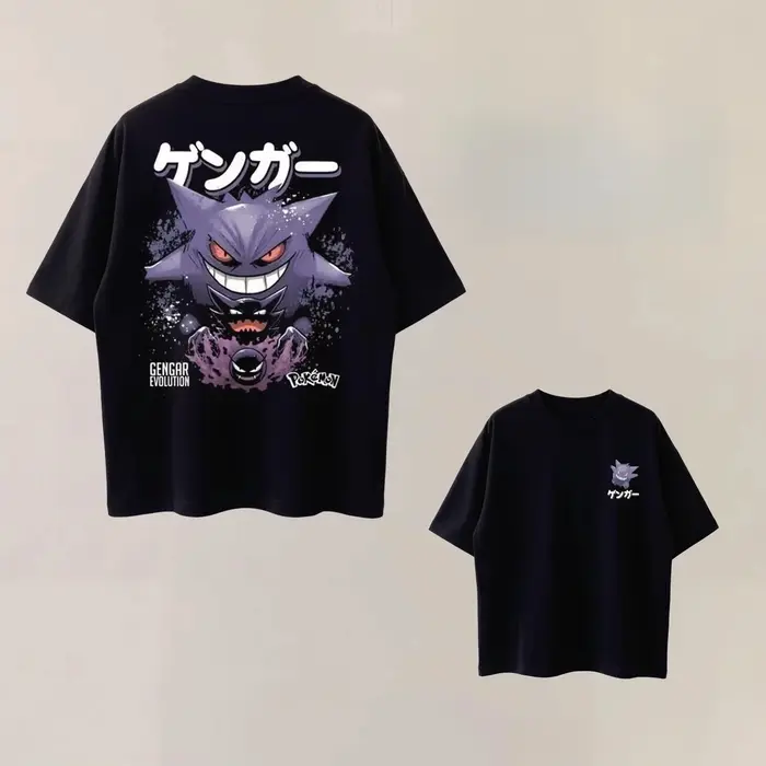 T-shirt graphique style japonais, imprimé dessin animé, été, ample, décontracté, streetwear, unisexe