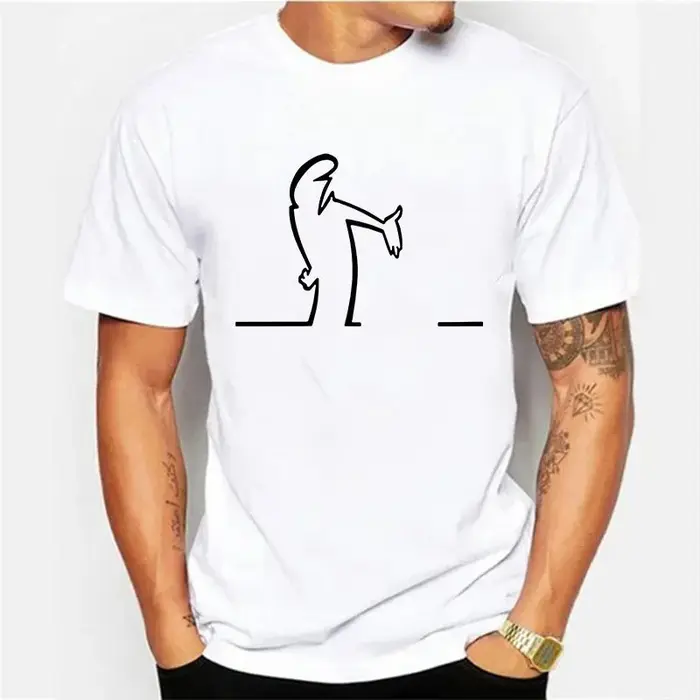 T-shirts d'été pour hommes Balum La Linea t-shirt graphique drôle coton confortable Premium Camisetas