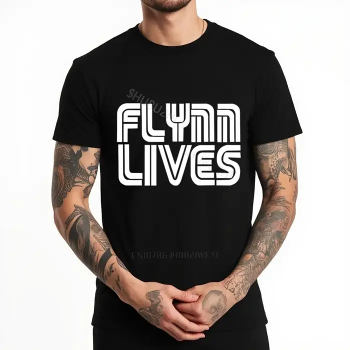 Homme T-Shirt été hommes t-shirt Flynn Lives TShirt hommes garçons Kevin Flynns Arcade cadeau présen