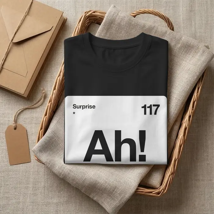 Ah! T-shirt décontracté en coton à col rond et manches courtes pour hommes et femmes