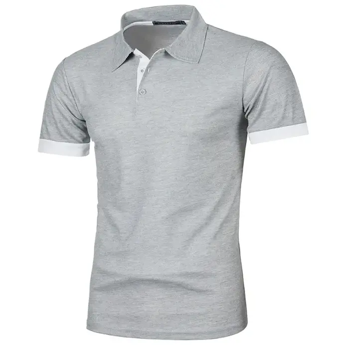 Polo à manches courtes pour hommes, couleur unie, Streetwear, t-shirts légers à revers pour hommes,