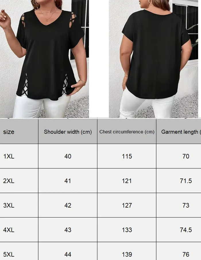T-shirt Grande Taille Femme Été Manches Courtes Décontracté Ample Mode Pull Oversize